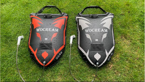 Wocream Wolf-Head Camping Shower Bag, 6.6 Gallons/25L Camp Shower Bag, Large Water Flow, Handheld Shower Head, Solar Heating PVC Shower Bag, Portable Shower for Camping